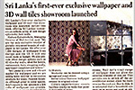 Sri Lanka's first-ever exclusive wallpaper and 3D wall tiles showroom launched